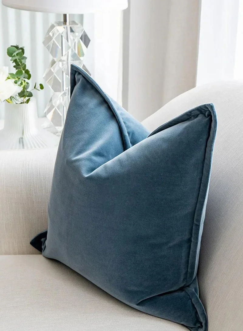 KNOT HOME Cushion Alessandra Sky (with filler) Pillow Knot Home Cover Set for Modern Sofa Contemporary Living Room Bedroom and Office Soft Washable