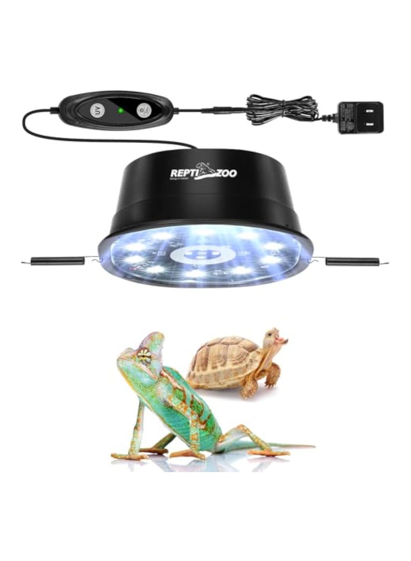 REPTIZOO REPTI ZOO UVB Reptile Light with Dimming, LED UVB Light Bulb Fixture for Bearded Dragon Gecko Lizard Turtle Snake, Adjustable Brightness UVA UVB Lamp for Tropical & Desert Reptile  - Image 1