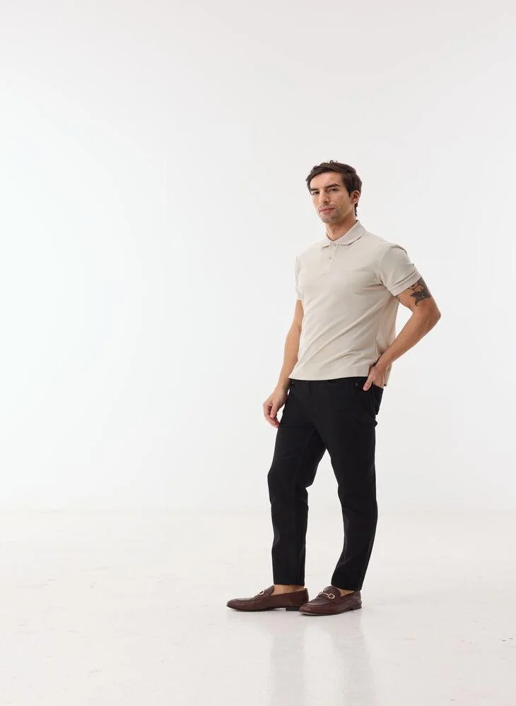 Ashita Fernandes  Evander Men’s Black Cotton Blend Pants – Relaxed Fit, Full Length, Lightweight Smart Casual Trousers for Men | Best Price UAE