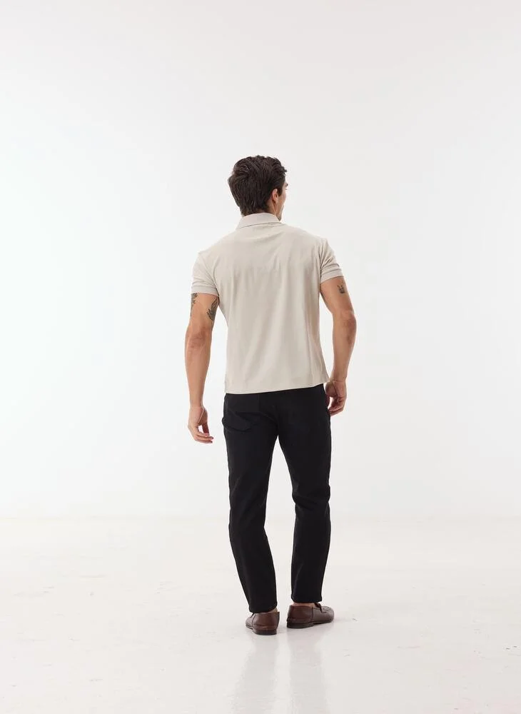 Ashita Fernandes  Evander Men’s Black Cotton Blend Pants – Relaxed Fit, Full Length, Lightweight Smart Casual Trousers for Men | Best Price UAE