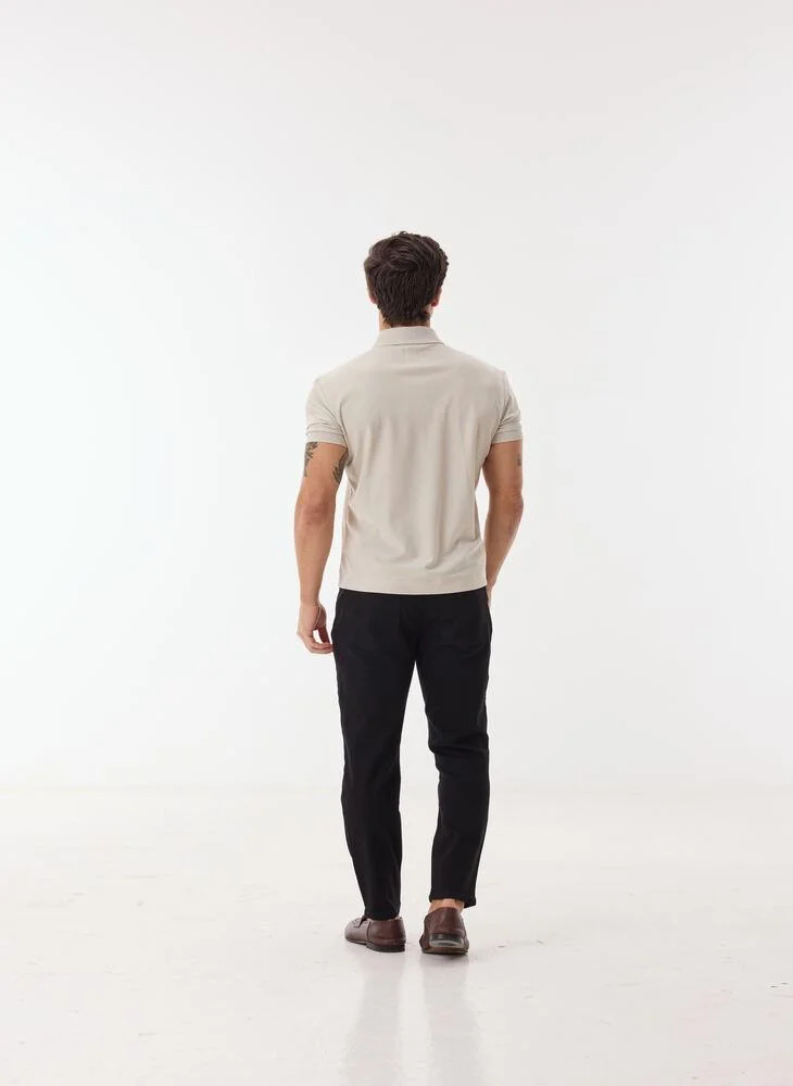 Ashita Fernandes  Evander Men’s Black Cotton Blend Pants – Relaxed Fit, Full Length, Lightweight Smart Casual Trousers for Men | Best Price UAE