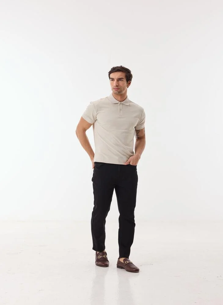 Ashita Fernandes Evander Men’s Black Cotton Blend Pants – Relaxed Fit, Full Length, Lightweight Smart Casual Trousers