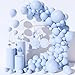 Moukiween 130PCS Pastel Blue Balloons Garland Arch Kit Different Sizes 18 12 10 5 Inch Latex Balloons for Baby Shower Wedding Birthday Party Decorations - Image 4