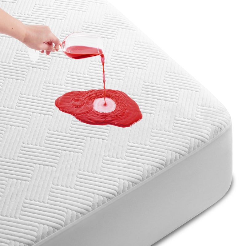 Cozymaker TwinXL Size 100% Waterproof Mattress Protector  Viscose from Bamboo Mattress Pad Cover Fitted 8""-21"" Deep Pocket  3D Air Fabric Soft Breathable Cooling Bed Mattress Cover Noiseless Washable - Image 1