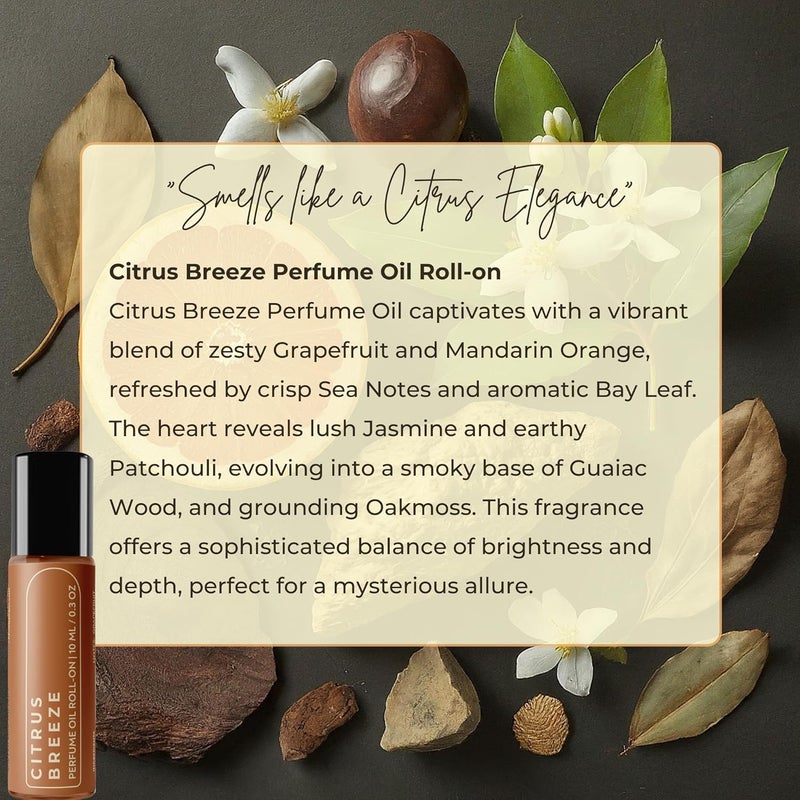 Devinez Citrus Breeze Fragrance Oil Perfume Roll-On 10ml (Pack of 1) Alcohol-Free, Long-Lasting, Unisex, Travel-Size Perfume Roll On for Everyday Use (IFRA Certifed) - Image 2