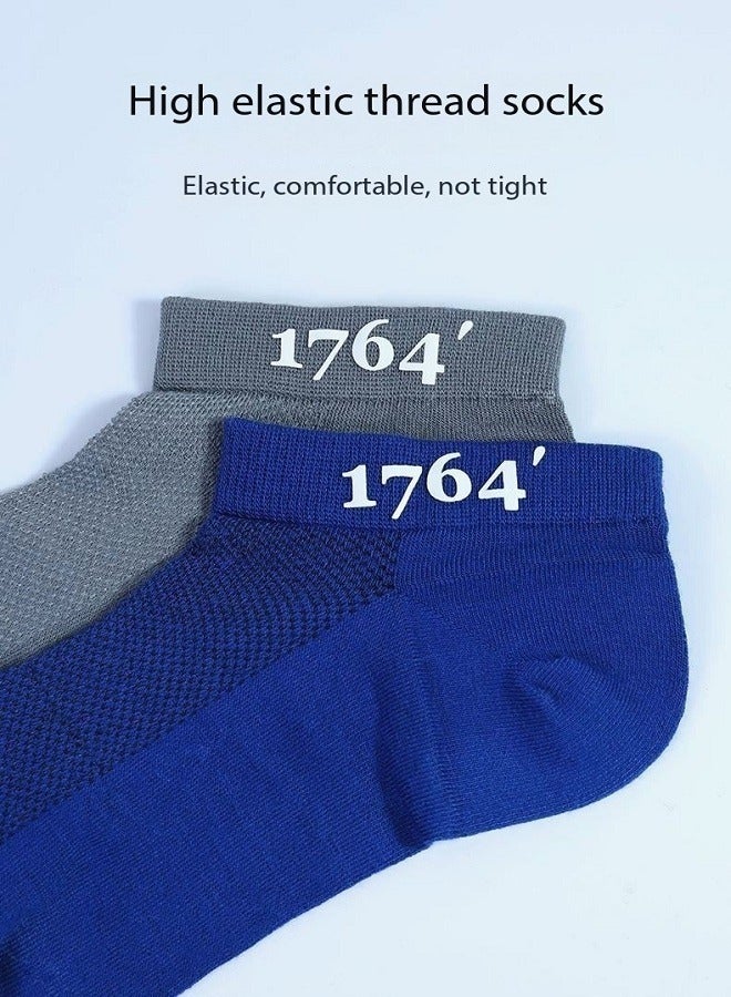 Men's Breathable Mesh Cotton Ankle Socks - 5 Pairs, Lightweight and Comfortable for Spring, Summer, and Fall - Image 4