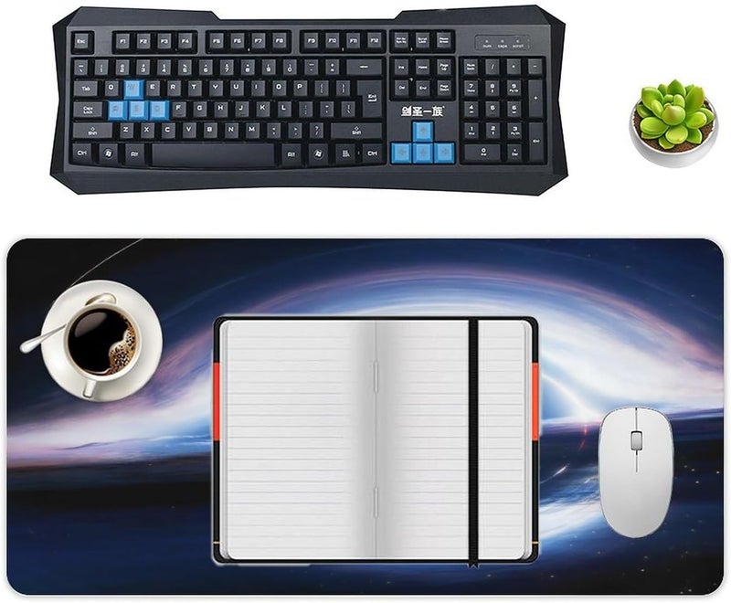 Keebik Gaming Mouse Pad, Interstellar Gargantua Black Hole Mouse Pad 11.8x27.5 Inch Large Extended Computer Mouse Mat Keyboard Full Desk Mousepad for Gaming, Office, Home - Image 4