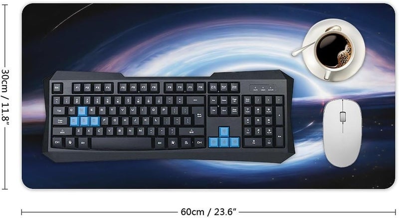 Keebik Gaming Mouse Pad, Interstellar Gargantua Black Hole Mouse Pad 11.8x27.5 Inch Large Extended Computer Mouse Mat Keyboard Full Desk Mousepad for Gaming, Office, Home - Image 2