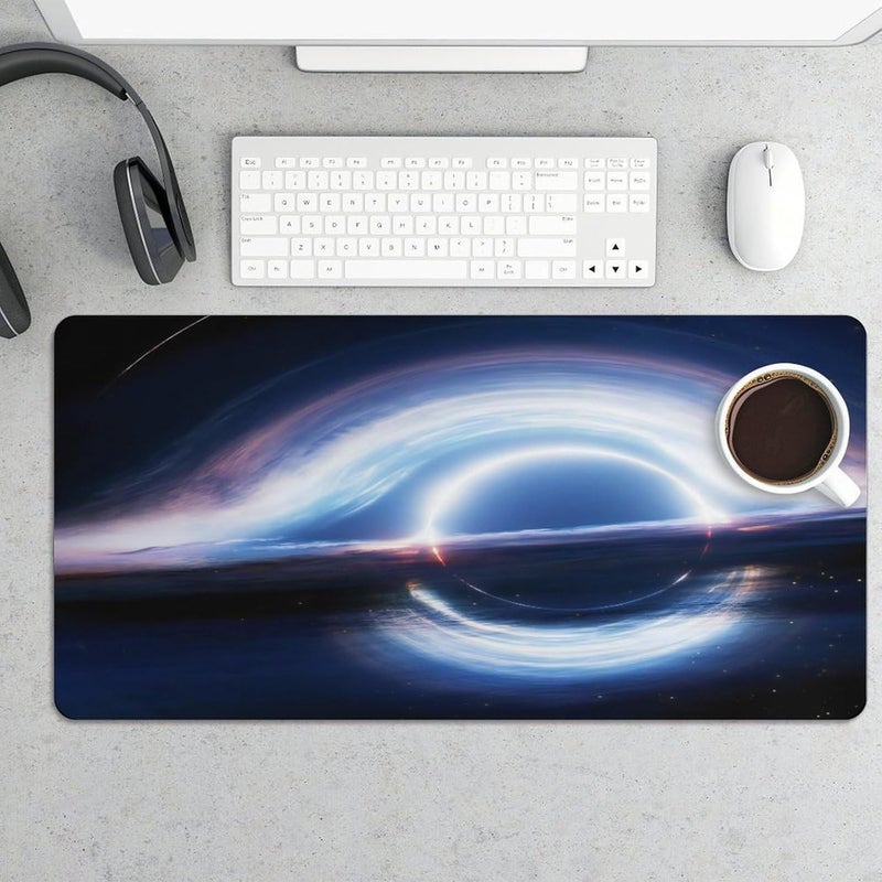 Keebik Gaming Mouse Pad, Interstellar Gargantua Black Hole Mouse Pad 11.8x27.5 Inch Large Extended Computer Mouse Mat Keyboard Full Desk Mousepad for Gaming, Office, Home - Image 5