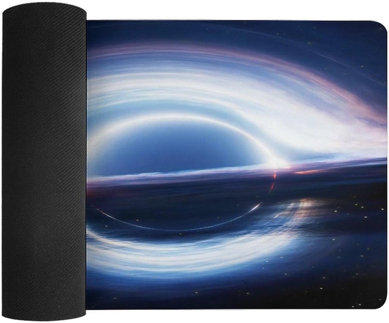 Keebik Gaming Mouse Pad, Interstellar Gargantua Black Hole Mouse Pad 11.8x27.5 Inch Large Extended Computer Mouse Mat Keyboard Full Desk Mousepad for Gaming, Office, Home - Image 3