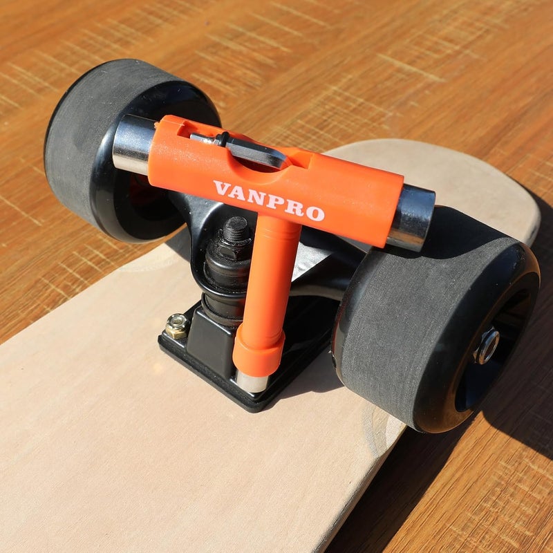 Vanpro skateboard tools skate tool all in oneUsed for installation and maintenance of various skateboards and roller skates，etc.(Snow Orange, Pack of 1) - Image 3