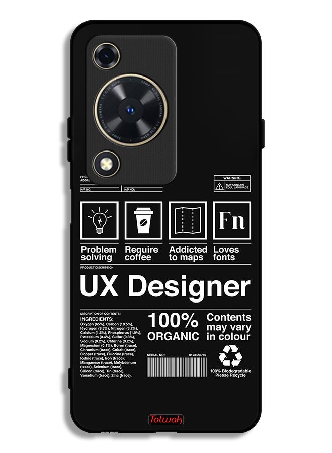 Tolwak Huawei Nova Y72S Protective Case Cover Ux Designer Sticker