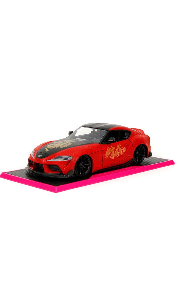 JADA Pink Slips 1:24 - 2020 Toyota Supra, Die-Cast Car with Base, Toys for Kids and Adults - Image 2