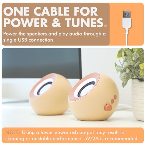 X9 Performance Brown Computer Speakers for Desktop PC with RGB Lighting, Bluetooth, USB, and AUX - Triple Mode Connection, Dual 2.25" Drivers for Work and Play - Bluetooth PC Speakers - Image 2