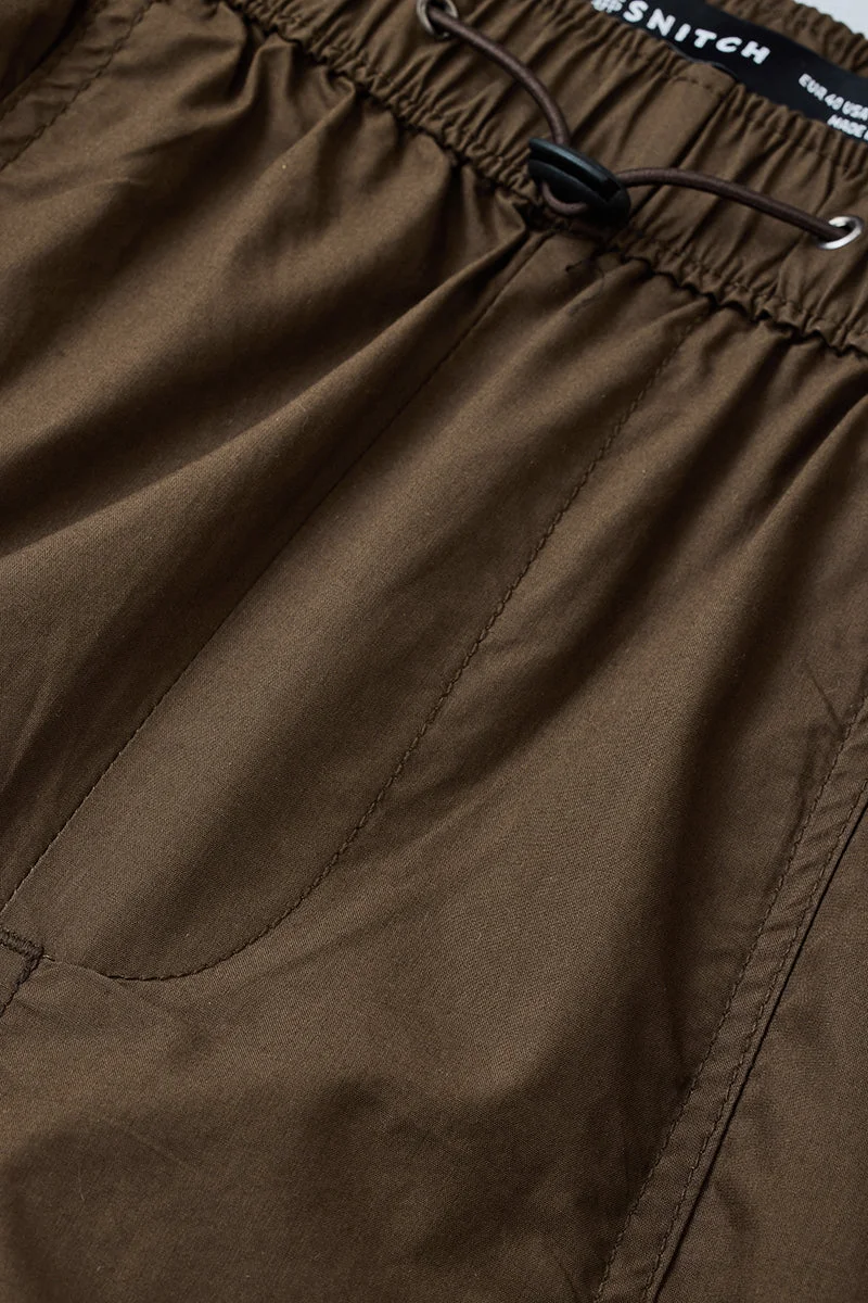 Snitch Brown 6 Pocket Loose Fit Cargo Pants for Men | Best Price UAE