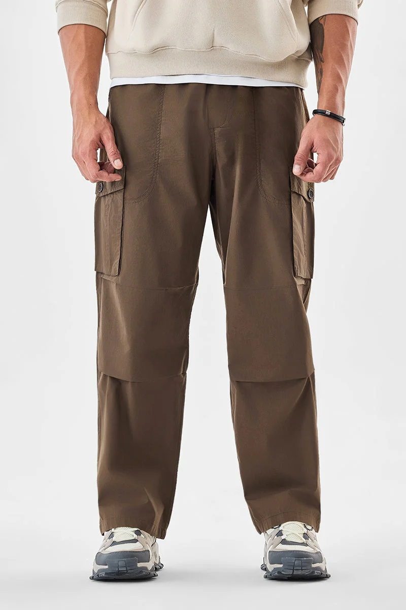 سنيتش بنطلون كارجو بخصر مطاطي وجيوب متعددة