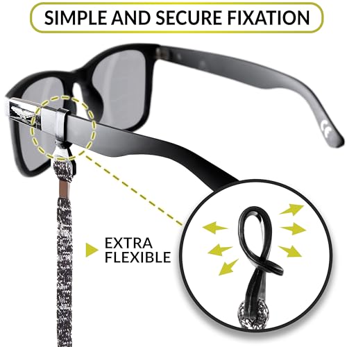 SIGONNA Eye Glasses String Holder Strap - Eyeglass Straps Cords for Men Women - Eyeglass Holders Around Neck - Sunglasses String Chain Lanyard Retainer - 4 Pcs Green Yellow - Image 4