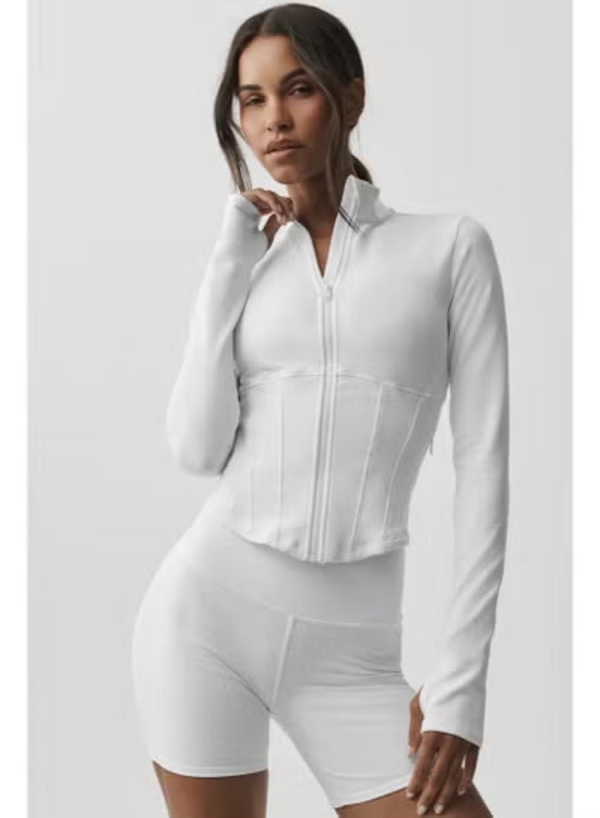 Alo yoga Airbrush Corset Full Zip Jacket - Image 1