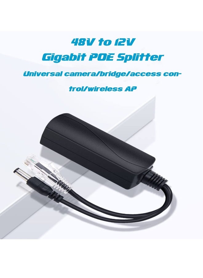 Generic Gigabit PoE Splitter 12V 2A, with IEEE 802.3af/at Complian 10-100-1000Mbps Power Over Ethernet Splitter Adapter, for Security IP Camera, Voip Phone, AP, CCTV Surveillance  - Image 2