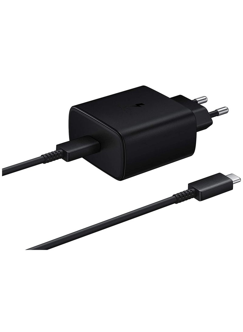 45W PD Fast Charge Travel Adapter with USB-C to USB-C Cable Black - Image 4