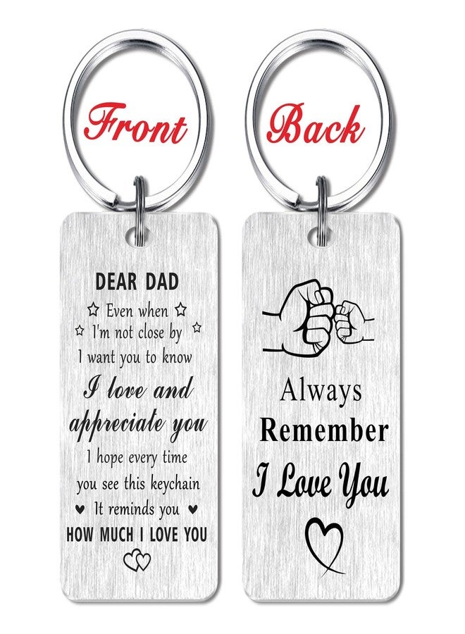 Jzxwan Dad Gifts, Best Dad Christmas Birthday Present, I Love My Daddy Key Chain, Thank You Father Present for Men, Daddy Key Chain from Son Daughter - Image 2