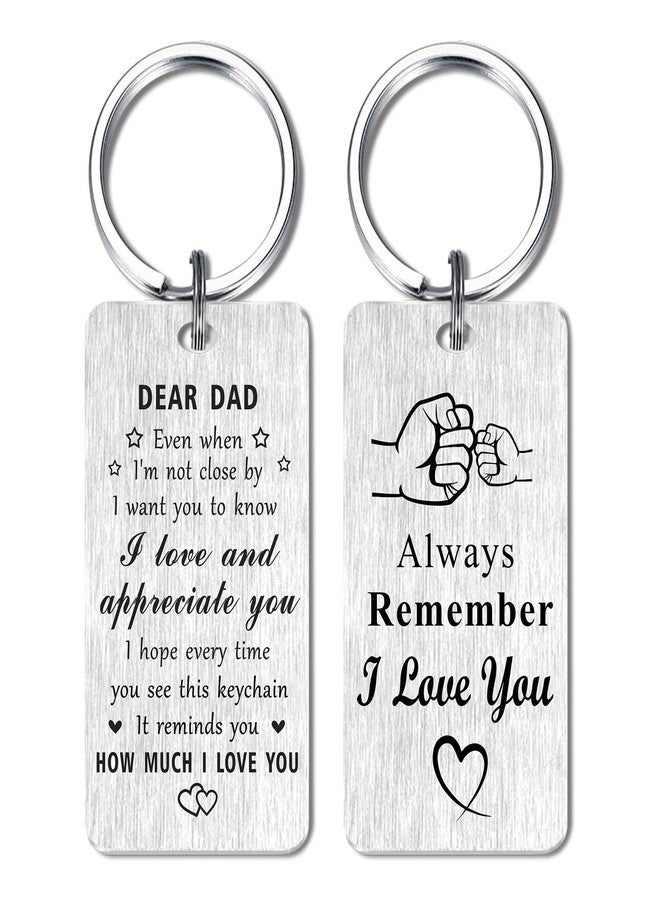 Jzxwan Dad Gifts, Best Dad Christmas Birthday Present, I Love My Daddy Key Chain, Thank You Father Present for Men, Daddy Key Chain from Son Daughter - Image 1