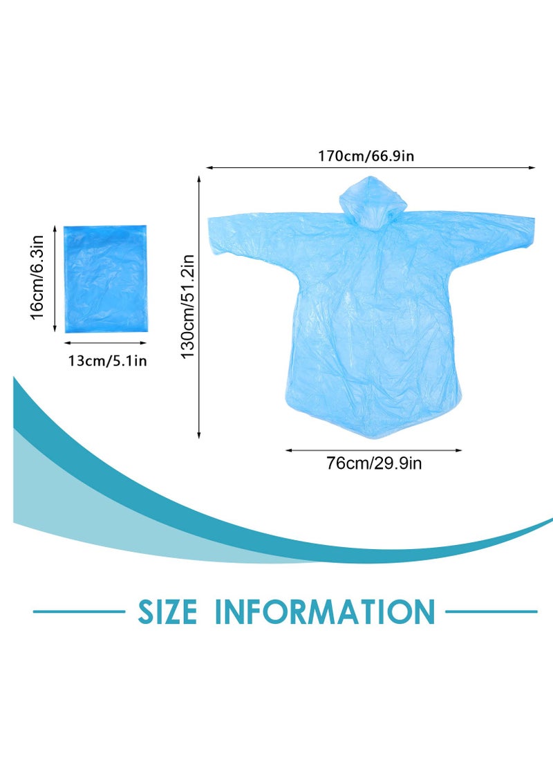 SYOSI - Rain Ponchos for Adults Disposable 36 PCS 3colors Plastic Raincoats for Men Women Family Rain Ponchos with Drawstring Hood  Disposable Emergency Ponchos  Perfect for Camping Hiking  Travel - Image 1