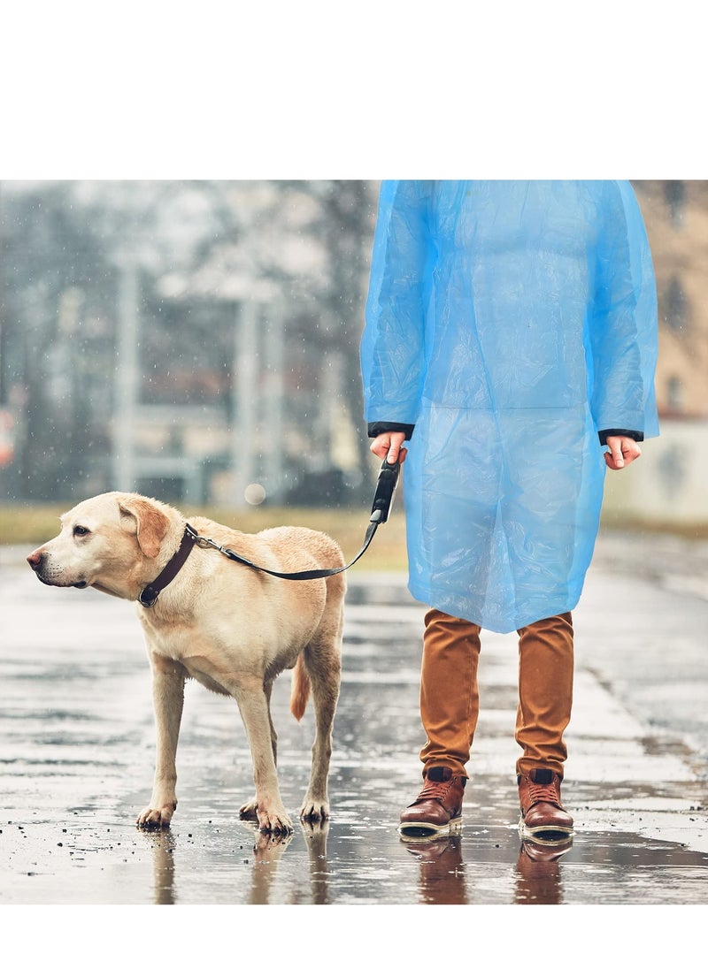 SYOSI - Rain Ponchos for Adults Disposable 36 PCS 3colors Plastic Raincoats for Men Women Family Rain Ponchos with Drawstring Hood  Disposable Emergency Ponchos  Perfect for Camping Hiking  Travel - Image 1