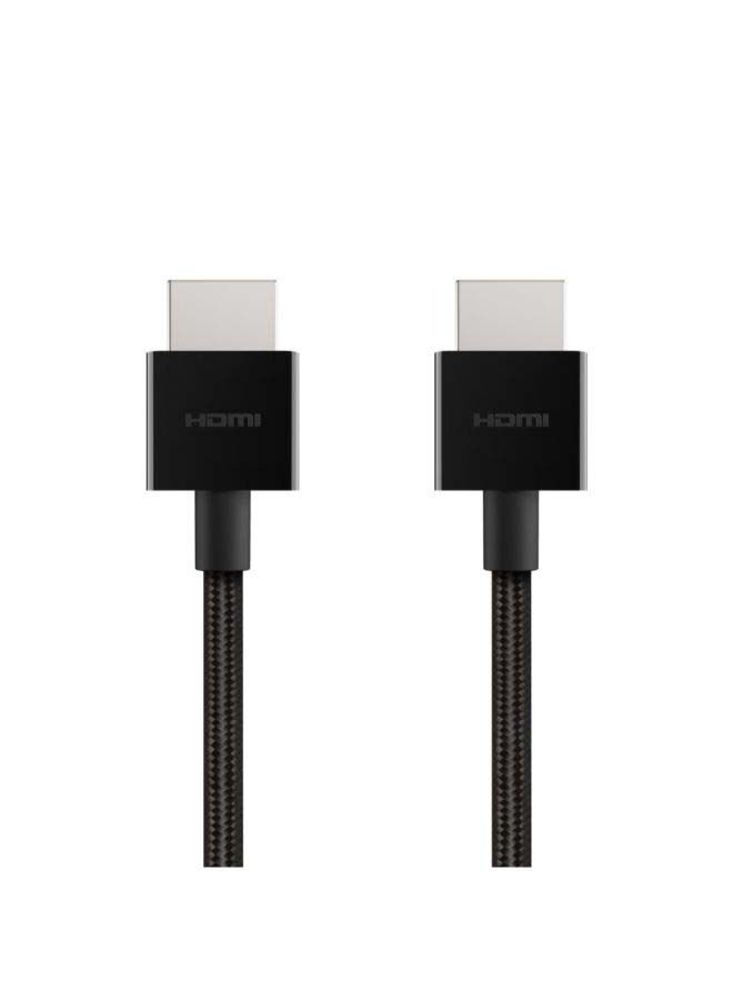 NIBEMINENT 4K Ultra High Speed HDMI 2.1 Braided Cable 2m Black - Image 1
