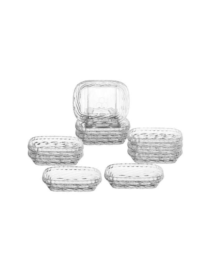 Dania ✨ Elegant 10-piece glass serving dish set – 9x7 cm | Luxurious design that highlights the beauty of serving 🍓🍯 - Image 3