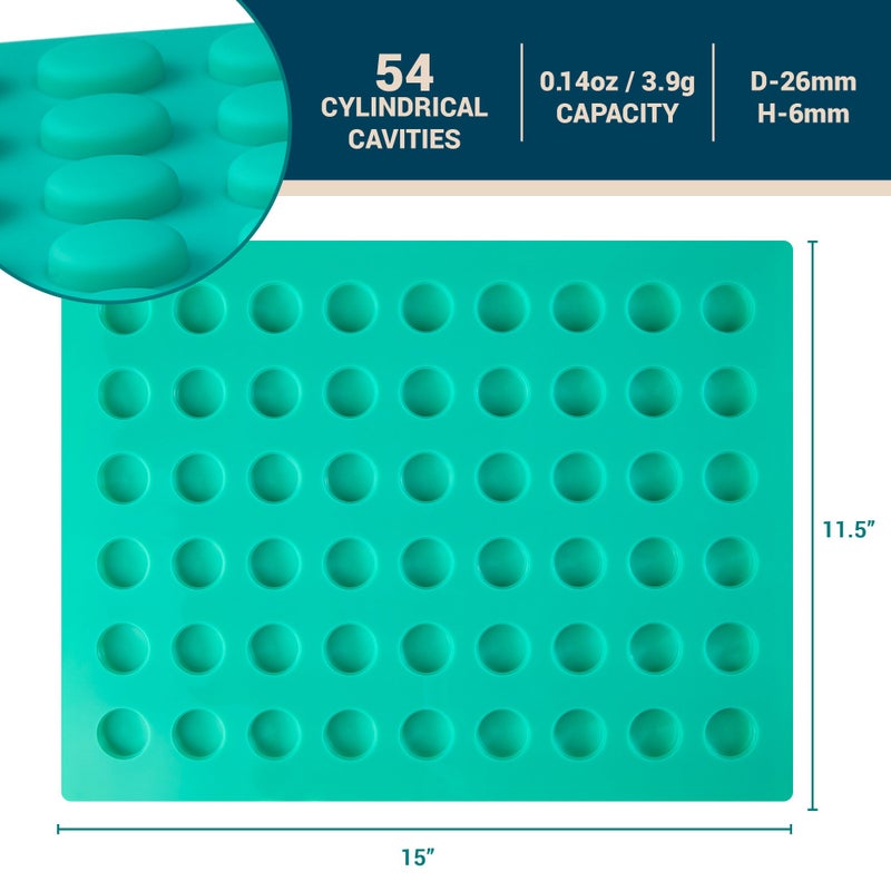 O'Creme O’Creme Round Gummy Candy Silicone Mold for Chocolate Truffles, Ganache, Jelly, Candy, Pralines, and Caramels - Image 4