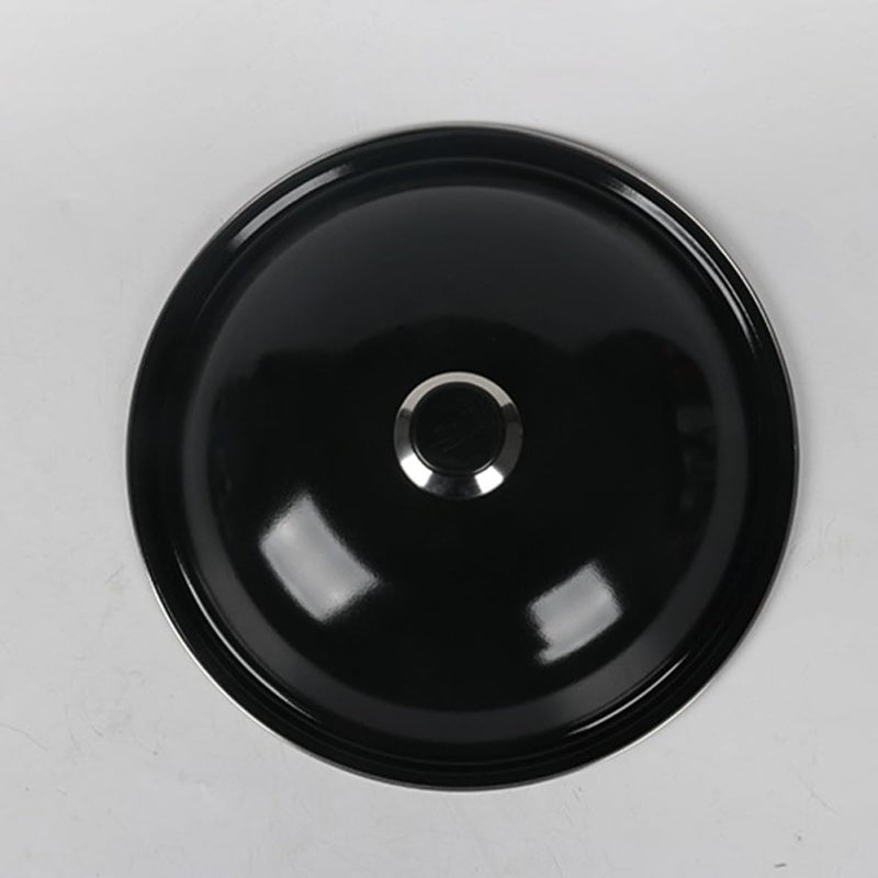 SHOWERORO Universal Enamel Pan Lid 32cm with Handle, Anti-scald Pot Cover for Wok and Frying Pan, Lightweight Sturdy Cookware Lid for Home Kitchen Use - Image 5