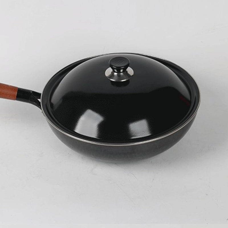SHOWERORO Universal Enamel Pan Lid 32cm with Handle, Anti-scald Pot Cover for Wok and Frying Pan, Lightweight Sturdy Cookware Lid for Home Kitchen Use - Image 4