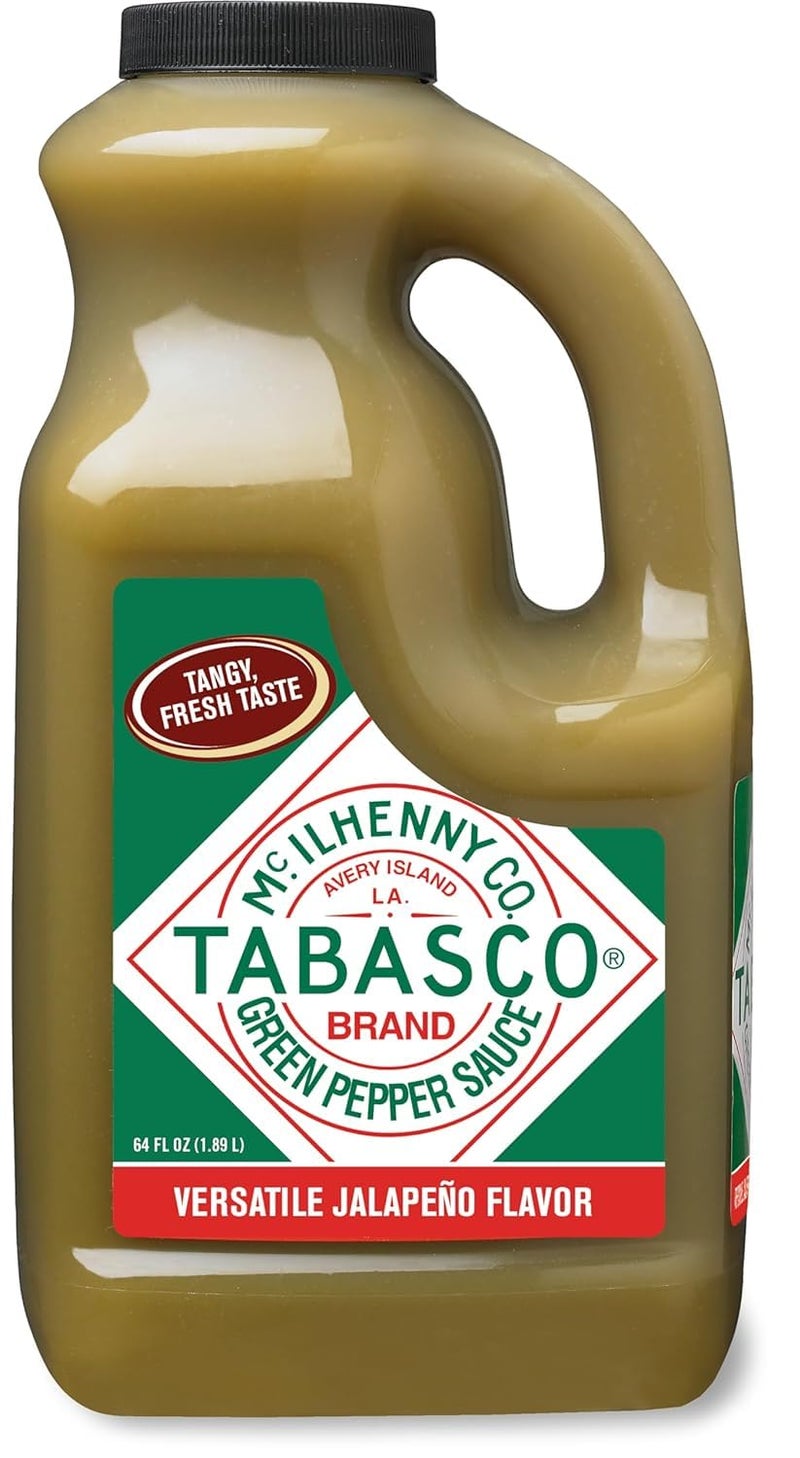 TABASCO Brand Green Jalapeno Pepper Sauce Mild Hot Sauce Bulk Plastic Jug Balanced Jalapeno Sauce Perfect for Large Recipes Great on Mexican Dishes  More 64 Fl Oz Pack of 1 - Image 3