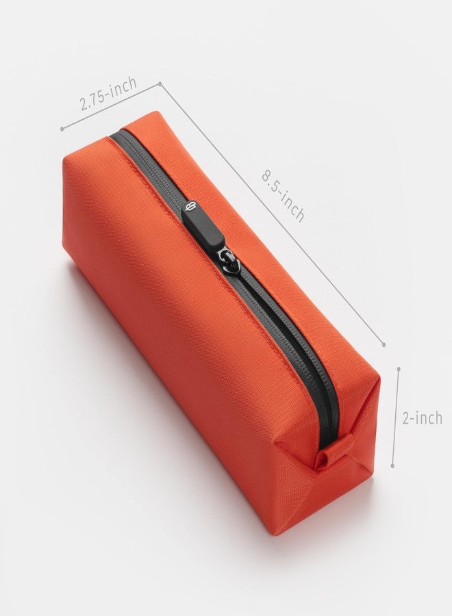 Comfyable Small Toiletry Bag for Men, Slim Mini Toothbrush Bag, Dopp Kit, Electronics, Tech, Gym, Water-Resistant Essentials Organizer, Cosmic Orange - Image 2