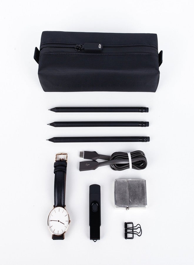 Comfyable Small Toiletry Bag for Men, Slim Mini Toothbrush Bag, Dopp Kit, Electronics, Tech, Gym, Water-Resistant Essentials Organizer, Cosmic Orange - Image 5