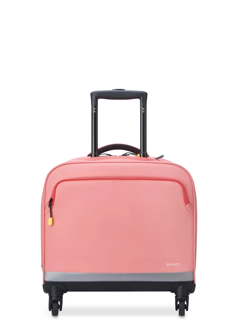 DELSEY Paris BTS 4 Wheel Horizontal Schoolbag 15.6" - Pink Printing
