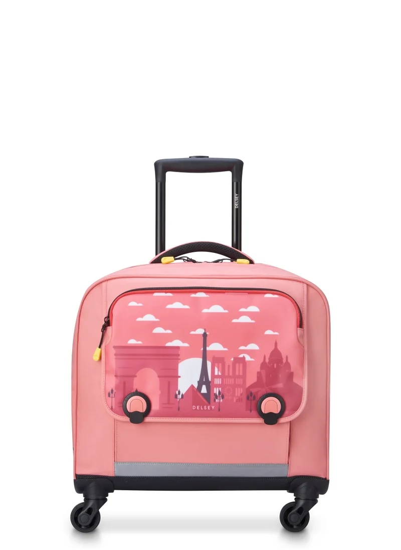 DELSEY Paris BTS 2023 4 Wheel Horizontal Schoolbag - 15.6" Pink Printing - 00338945219