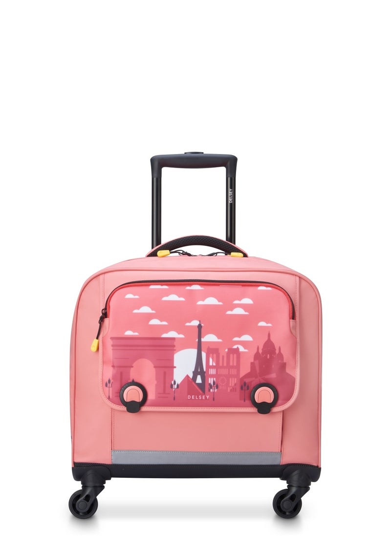 DELSEY Paris BTS 4 Wheel Horizontal Schoolbag 15.6" - Pink Printing  - Image 1