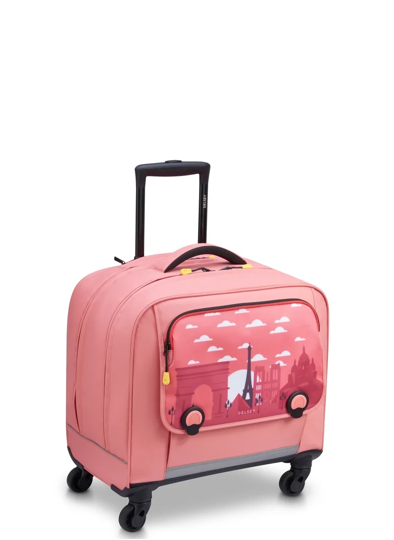 DELSEY Paris BTS 2023 4 Wheel Horizontal Schoolbag - 15.6" Pink Printing - 00338945219