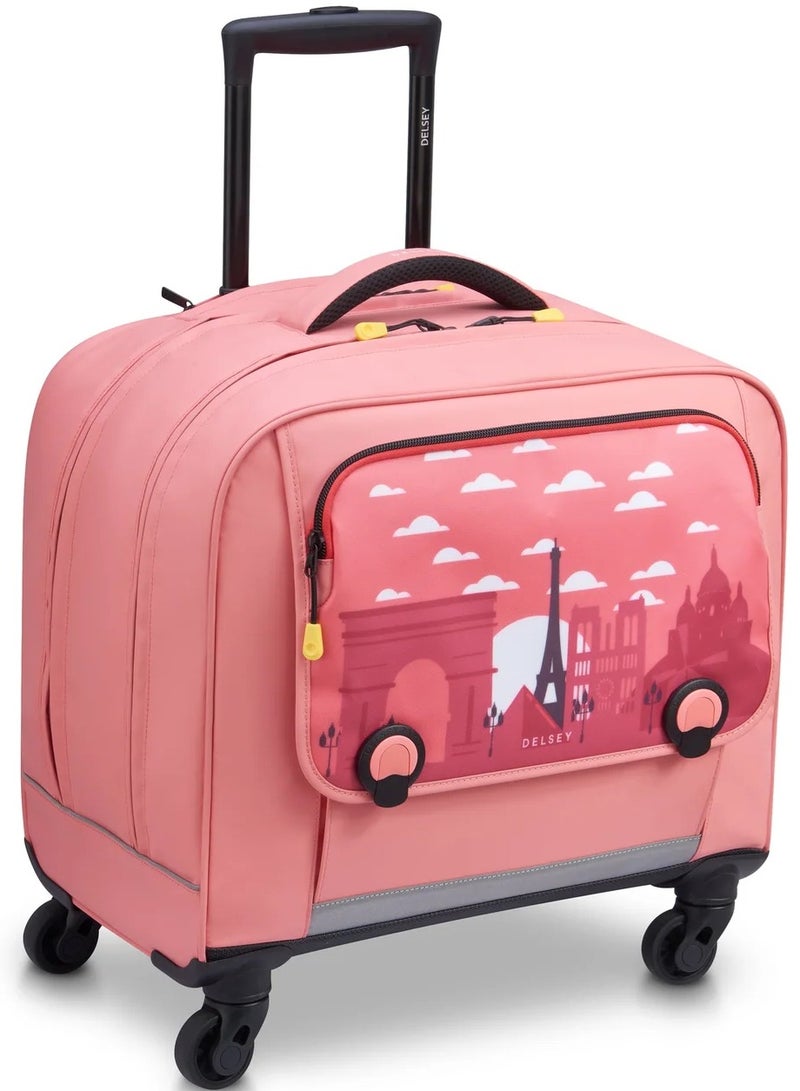 ديلسي _باريس حقيبة ظهر مدرسية بعجلات أفقية . بوصة - طباعة وردي - Image 2