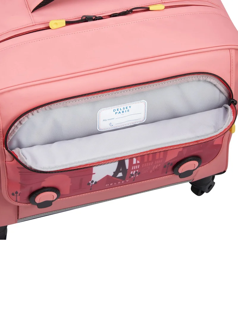 DELSEY Paris BTS 2023 - 4 Wheel Horizontal Schoolbag Trolley 15.6" - Pink Printing