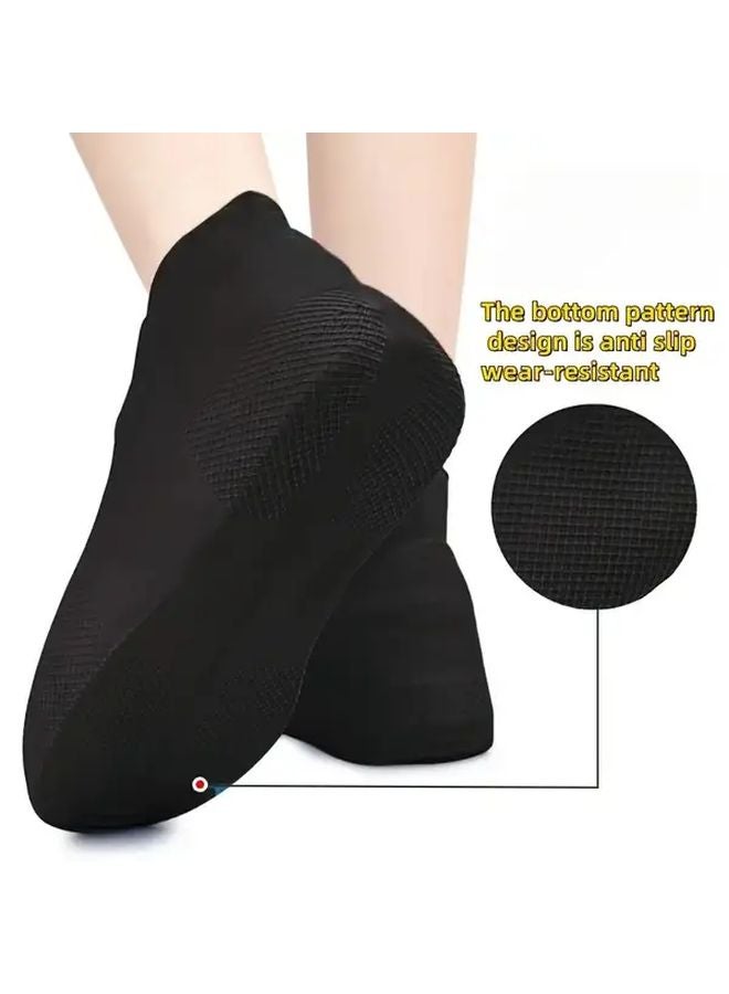 Black Waterproof Shoe Boots Anti Slip Sole Durable Reusable for Men Women - Image 5