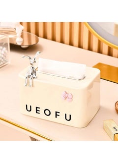 Generic Cute Bunny Tissue Box Cover – Adorable Animal Tissue Dispenser for Home, Car, Office & Nursery | Soft Plush Tissue Holder for Standard Tissue Packs  - Image 2