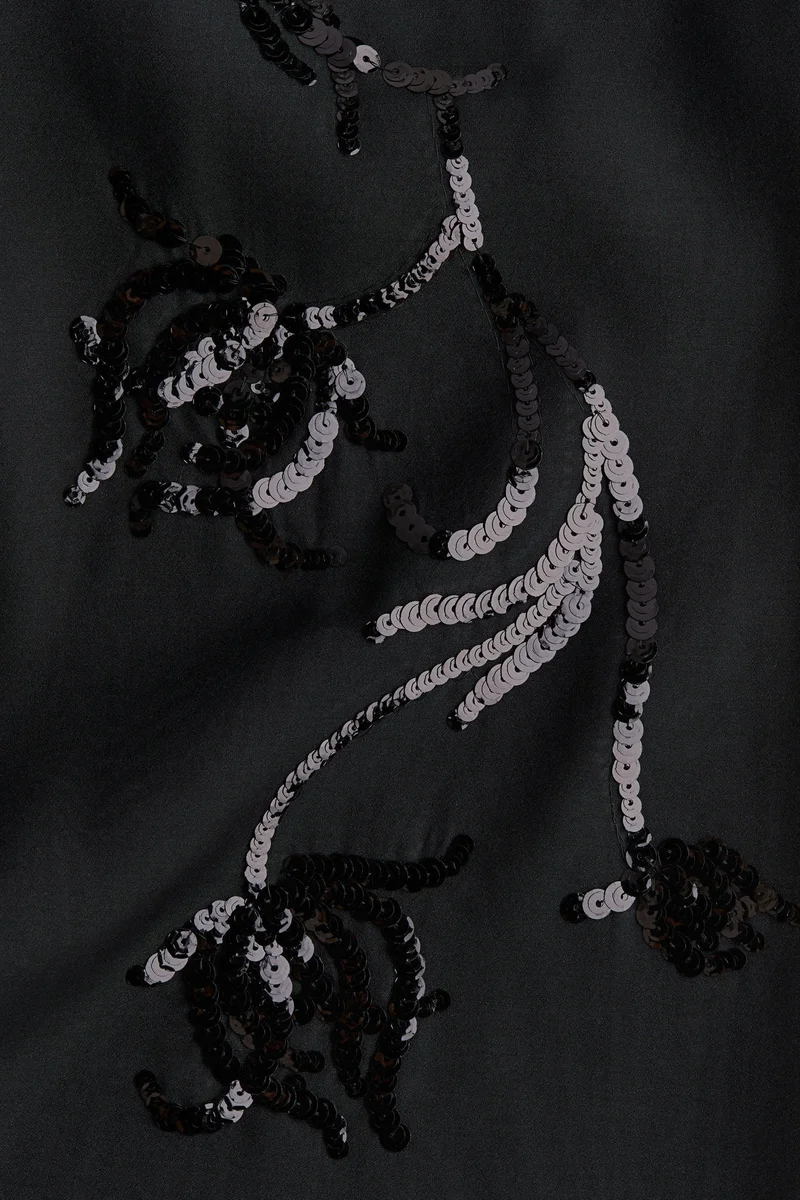 H&M Sequined organza skirt