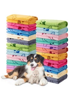 Tatuo 22 Pcs Dog Towels for Drying Dogs 20 x 40 Inch Pet Bath Towels Dog Absorbent Microfiber Towel Quick Drying Puppy Bathing Supplies for Small Medium Large Dog Puppy Cat Grooming (Bone Pattern)  - Image 1