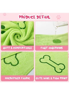 Tatuo 22 Pcs Dog Towels for Drying Dogs 20 x 40 Inch Pet Bath Towels Dog Absorbent Microfiber Towel Quick Drying Puppy Bathing Supplies for Small Medium Large Dog Puppy Cat Grooming (Bone Pattern)  - Image 4