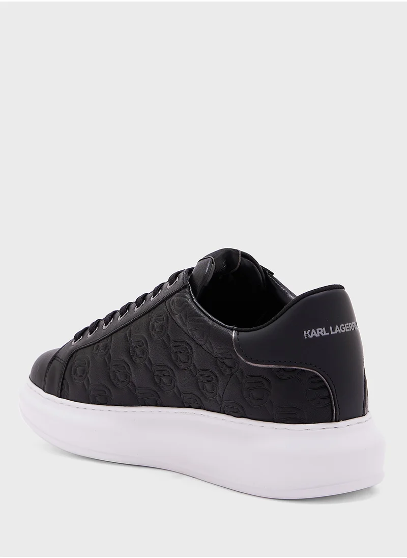 كارل لاغرفيلد Kapri Quilted  Lace Up Low Top Sneakers