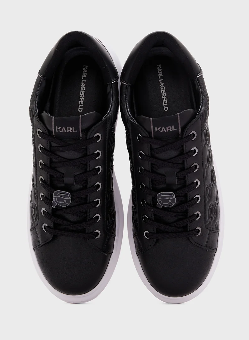 Karl Lagerfeld Kapri Quilted  Lace Up Low Top Sneakers
