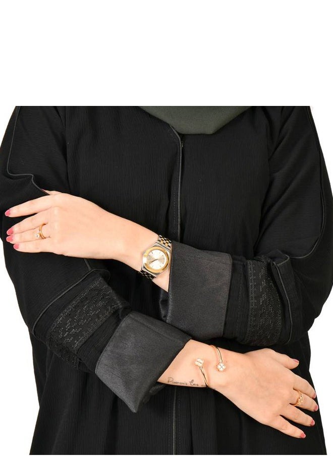 عبايات حوراء - عباية سوداء بطقطق - Image 1